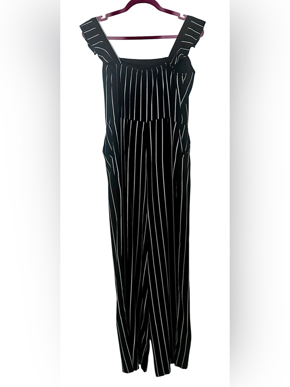 Louise Paris Black & White Stripe Jumpsuit - Picture 2 of 4
